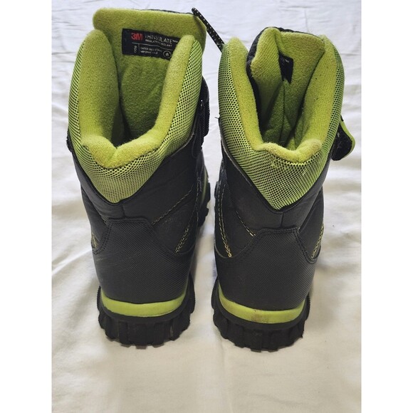 DSG 3M Thinsulate Kids Winter Snow Boots Size 13K Black Green Waterproof Warm - Picture 4 of 6